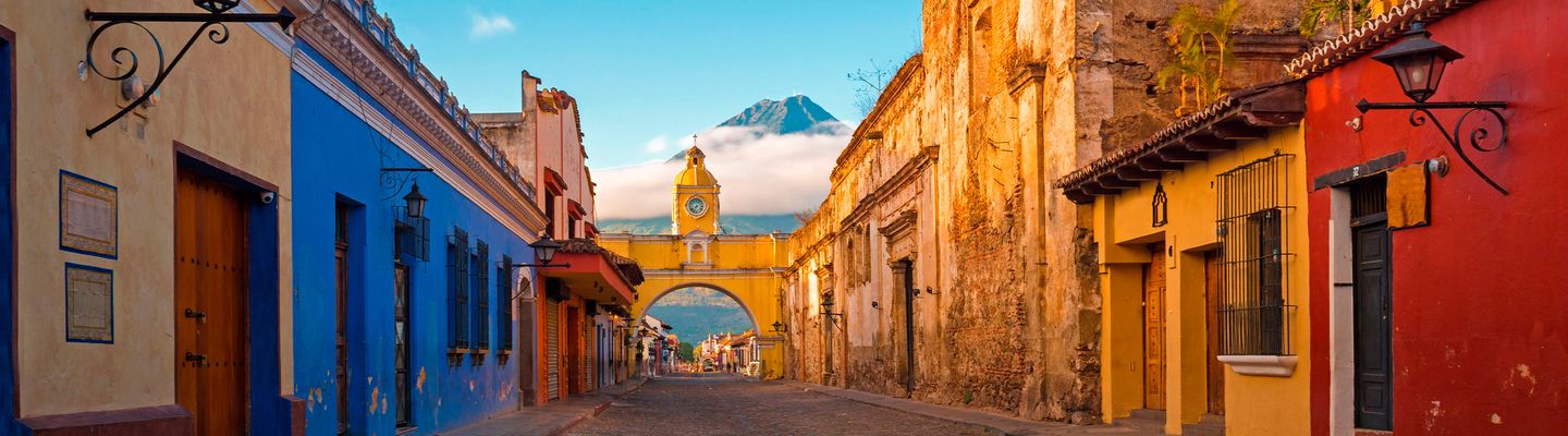 Blick auf Antigua in Guatemala