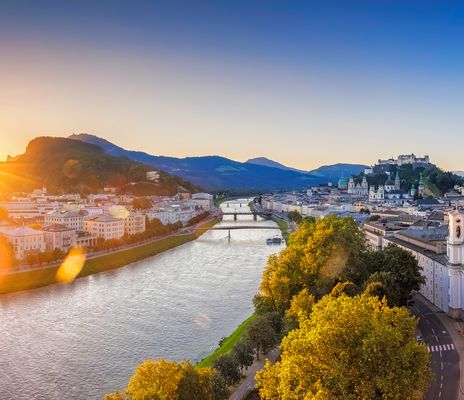 Sonnenuntergang in Salzburg