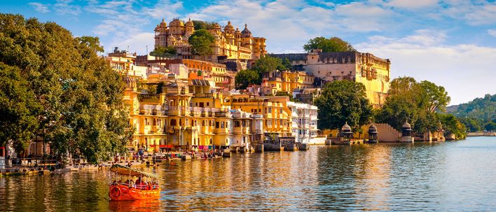 Blick auf Udaipur in Indien