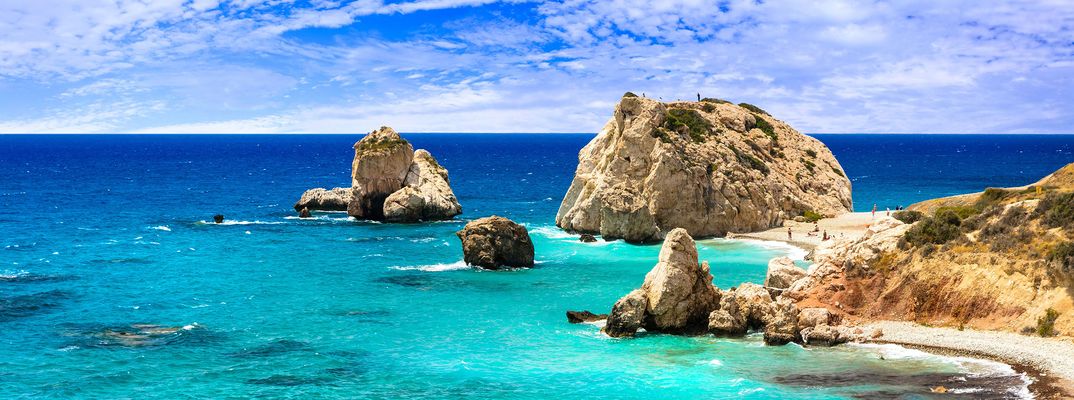 Petra Tou Romiou Strand in Paphos auf Zypern 