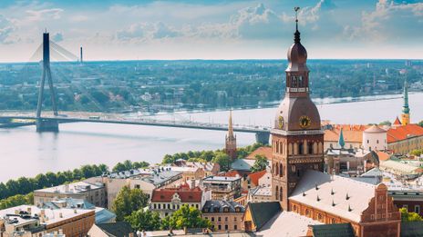 Blick auf Riga in Lettland