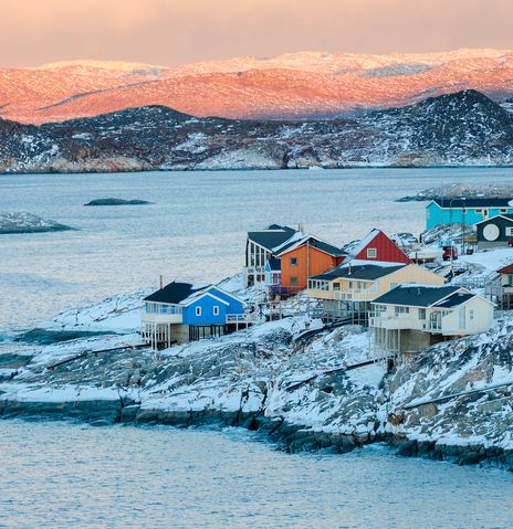 Dorf Ilulissat in Grönland