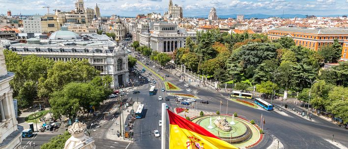 Blick auf die Stadt Madrid