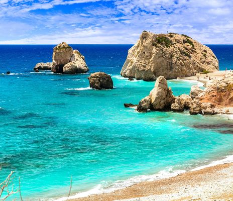 Paphos auf Zypern Strand Küste