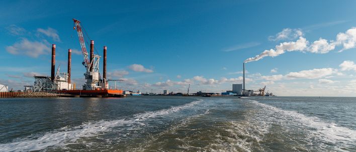 Industriehafen und Offshore-Anlagen in Esbjerg, Dänemark