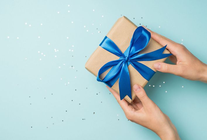 Eingepacktes Geschenk