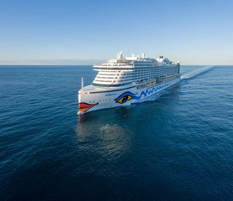 Blick auf das Kreuzfahrtschiff AIDApprima