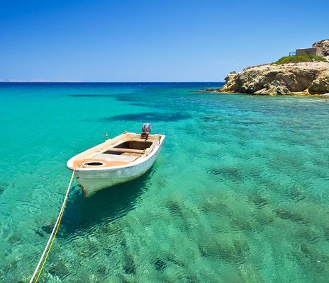 Boot in Bucht auf Kreta