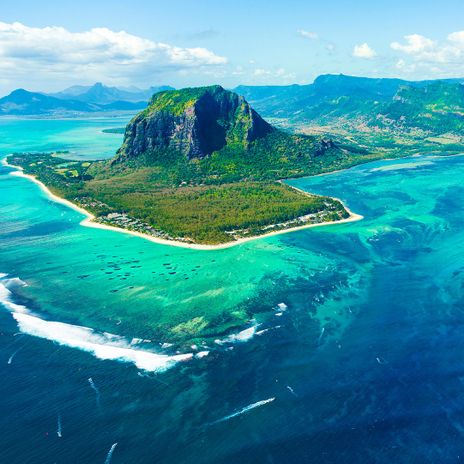 Luftaufnahme von Mauritius