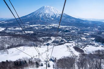 Skigebiet am Mount Fuji in Japan