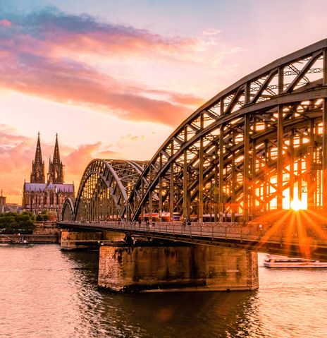 Sonnenuntergang in Köln