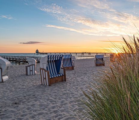 Strandkörbe am Strand von Zingst