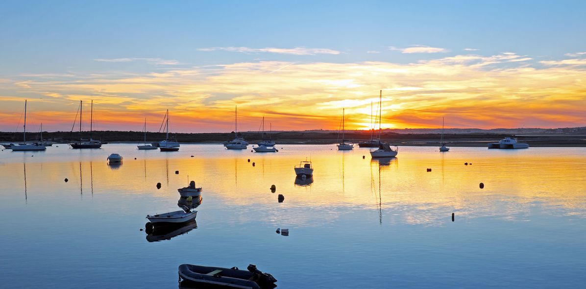 Sonnenuntergang in Alvor in Portugal