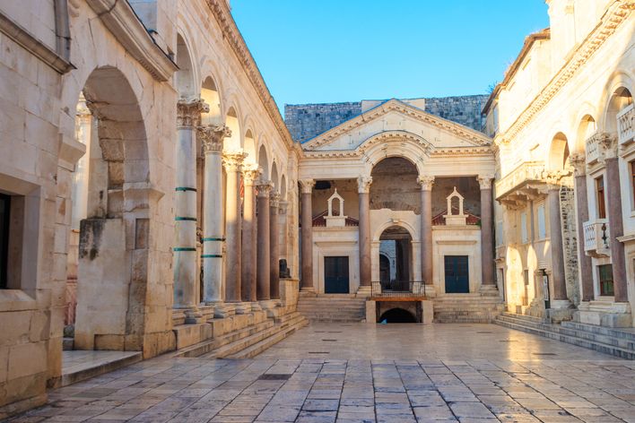 Blick auf den Diokletianpalastes in Split