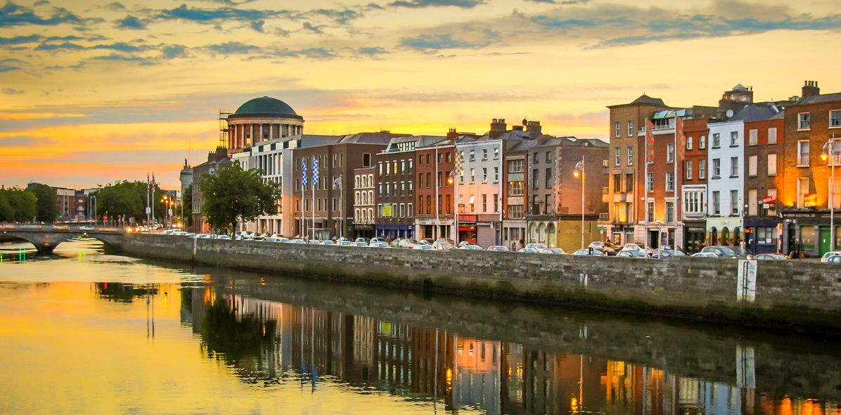 Ufer von Liffey in Dublin