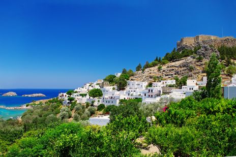 Häuser am Meer auf Rhodos