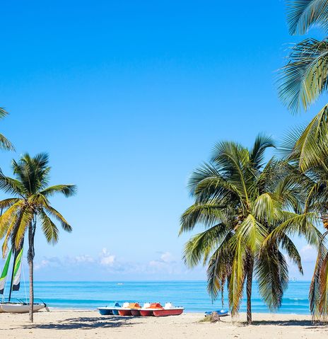 Strand von Varadero mit Palmen