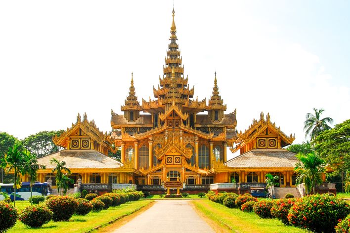 Tempel in Bago in Myanmar