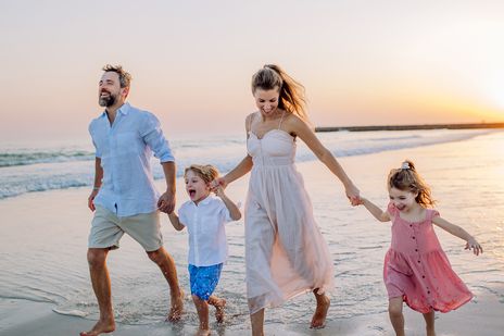 Familie am Strand