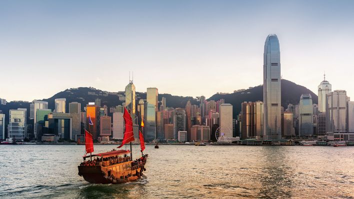 Blick auf Hong Kong