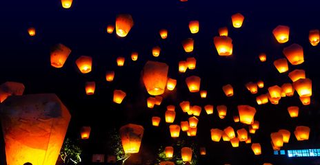 Laternenfest in Asien