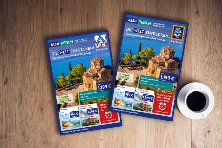 ALDI Reisemagazin Titelbild Nord & Süd Ausgabe Dezember