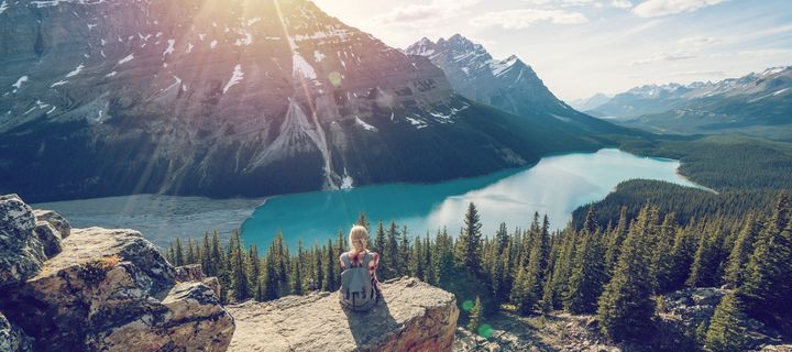 Frau im Banff Nationalpark