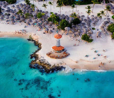 Luftaufnahme von Strand in der Dominikanischen Republik