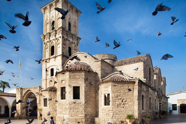 Ausblick auf die Lazarus Kirche in Larnaka auf Zypern