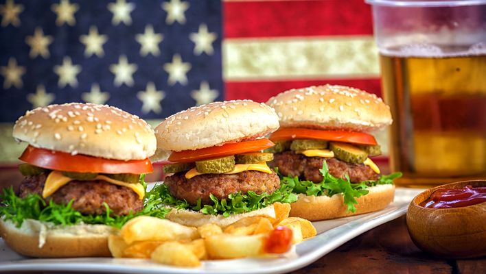 Hamburger typisch Amerikanisches Essen 