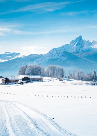 Schneelandschaft im Salzburger Land in Österreich