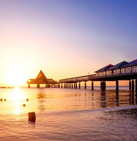 Heringsdorfer Seebrücke an der Ostsee in Mecklenburg-Vorpommern