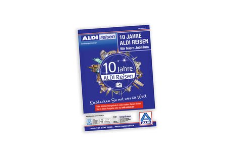 Jubiläumsausgabe des ALDI Reisemagazins 2017