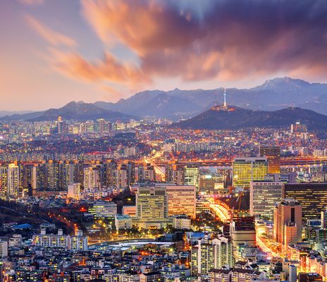 Blick über die Stadt Seoul