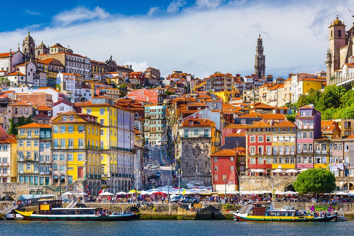 Bunte Häuser von Porto