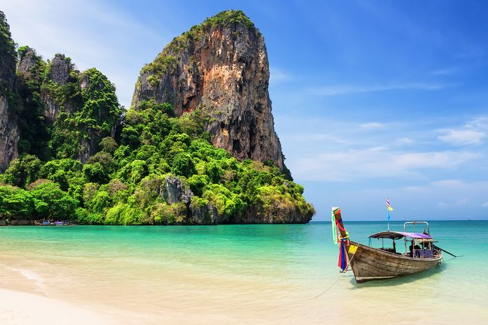 Boot am Strand in Phuket