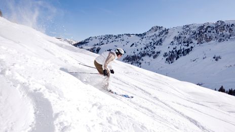 Skifahrer auf der Piste