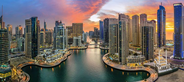 Sonnenuntergang auf Dubai