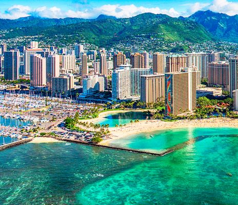 Blick auf Honolulu von Oben