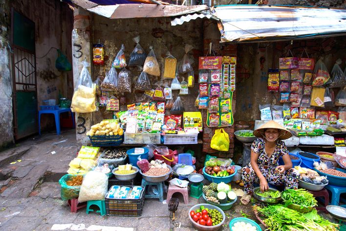 Markt in Hanoi