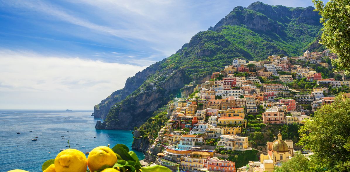 Ausblick von Positano in Italien