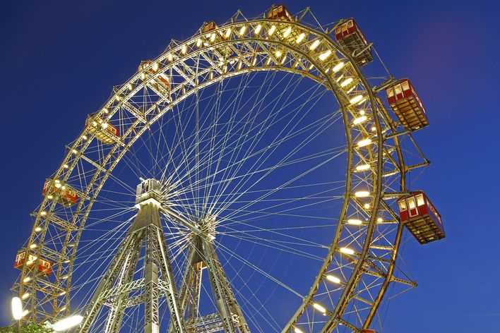 Riesenrad am Prater bei Nacht