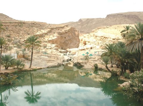 Ein Wadi zum Baden im Oman