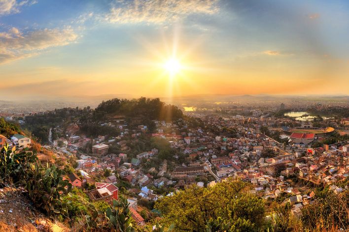 Ausblick auf Antananarivo in Madagaskar