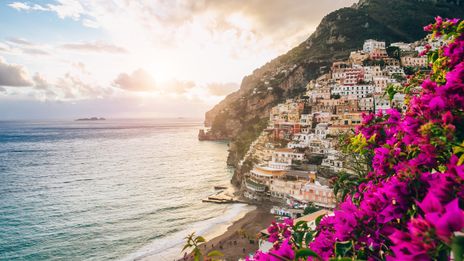 Blick auf die Küste von Positano