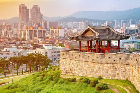 Blick auf die Stadt Suwon