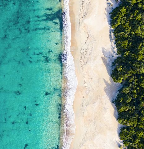 Strand auf Sardinien von oben