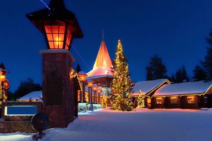 Winterliches Rovaniemi in Finnland