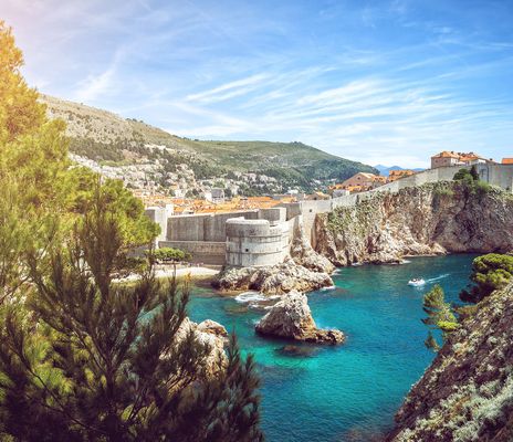 Blick auf Dubrovnik in Kroatien