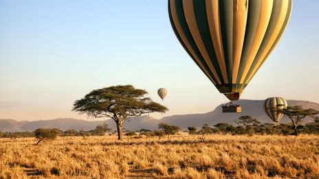 Heissluftballons im Seremgeti Nationalpark